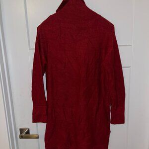 Cowlneck sweater dress